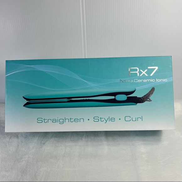 Rx7 Hair Rx7 Advanced Nano Ceramic Ionic Flat Iron Matte Teal Nwt